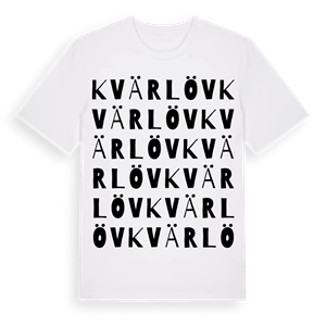 Kvärlöv ordlek t-shirt – ekologisk bomull t-shirt från Pinshirt