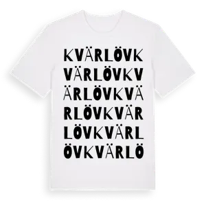 Kvärlöv ordlek t-shirt – ekologisk bomull t-shirt från Pinshirt