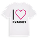 White t-shirt med Jag älskar Kvarnby t-shirt stort tryck