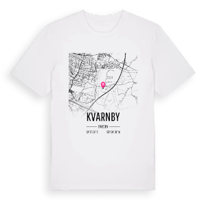 Kvarnby karta t-shirt – ekologisk bomull t-shirt från Pinshirt