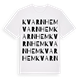 White t-shirt med Kvarnhem ordlek t-shirt