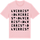 Pink Cotton t-shirt med Kverrestad ordlek t-shirt
