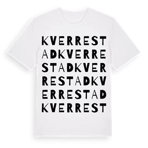 Kverrestad ordlek t-shirt – ekologisk bomull t-shirt från Pinshirt