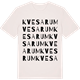 Vintage White t-shirt med Kvesarum ordlek t-shirt