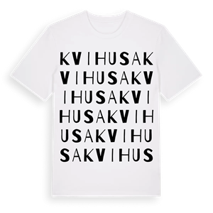 Kvihusa ordlek t-shirt – ekologisk bomull t-shirt från Pinshirt