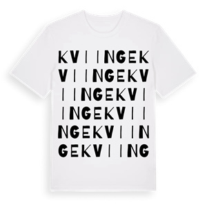 Kviinge ordlek t-shirt – ekologisk bomull t-shirt från Pinshirt