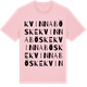 Pink Cotton t-shirt med Kvinnaböske ordlek t-shirt