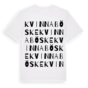 Kvinnaböske ordlek t-shirt – ekologisk bomull t-shirt från Pinshirt