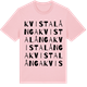 Pink Cotton t-shirt med Kvistalånga ordlek t-shirt