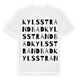 White t-shirt med Kyls strandbad ordlek t-shirt