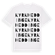 White t-shirt med Kyrkheddinge ordlek t-shirt