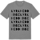 Mid Heather Gray t-shirt med Kyrkheddinge ordlek t-shirt
