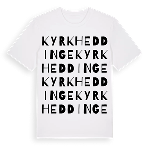 Kyrkheddinge ordlek t-shirt – ekologisk bomull t-shirt från Pinshirt