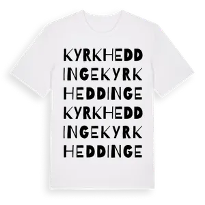 Kyrkheddinge ordlek t-shirt – ekologisk bomull t-shirt från Pinshirt