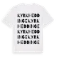 White t-shirt med Kyrkheddinge ordlek t-shirt