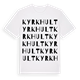 White t-shirt med Kyrkhult ordlek t-shirt