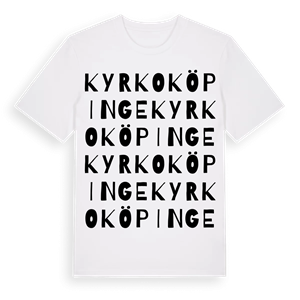 Kyrkoköpinge ordlek t-shirt – ekologisk bomull t-shirt från Pinshirt