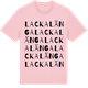 Pink Cotton t-shirt med Lackalänga ordlek t-shirt