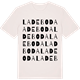 Vintage White t-shirt med Ladeboda ordlek t-shirt