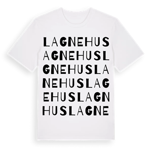 Lagnehus ordlek t-shirt – ekologisk bomull t-shirt från Pinshirt