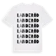 White t-shirt med Landeröd ordlek t-shirt