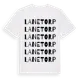 White t-shirt med Lanetorp ordlek t-shirt