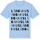 Blue Soul t-shirt med Långahus ordlek t-shirt