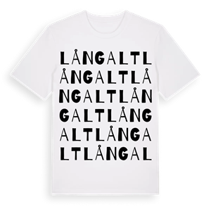 Långalt ordlek t-shirt – ekologisk bomull t-shirt från Pinshirt