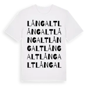 Långalt ordlek t-shirt – ekologisk bomull t-shirt från Pinshirt