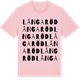 Pink Cotton t-shirt med Långaröd ordlek t-shirt
