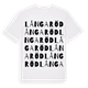 White t-shirt med Långaröd ordlek t-shirt