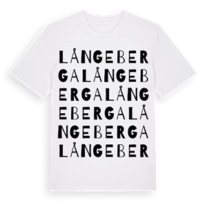 Långeberga ordlek t-shirt – ekologisk bomull t-shirt från Pinshirt