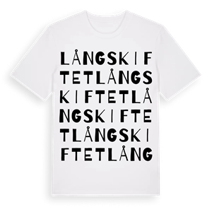 Långskiftet ordlek t-shirt – ekologisk bomull t-shirt från Pinshirt