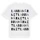 White t-shirt med Lannamärket ordlek t-shirt
