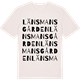 Vintage White t-shirt med Länsmansgården ordlek t-shirt