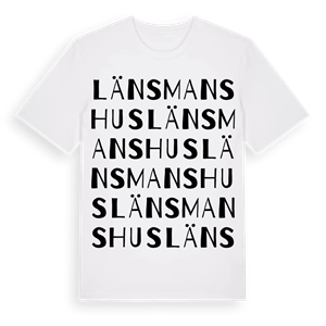 Länsmanshus ordlek t-shirt – ekologisk bomull t-shirt från Pinshirt