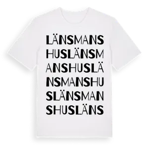 Länsmanshus ordlek t-shirt – ekologisk bomull t-shirt från Pinshirt