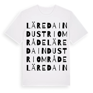 Läreda industriområde ordlek t-shirt – ekologisk bomull t-shirt från Pinshirt