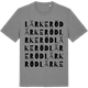 Mid Heather Gray t-shirt med Lärkeröd ordlek t-shirt