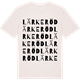 Vintage White t-shirt med Lärkeröd ordlek t-shirt