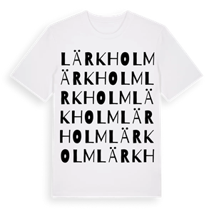 Lärkholm ordlek t-shirt – ekologisk bomull t-shirt från Pinshirt