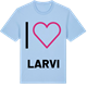 Blue Soul t-shirt med Jag älskar Larvi t-shirt stort tryck