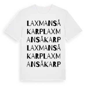 Laxmans Åkarp ordlek t-shirt – ekologisk bomull t-shirt från Pinshirt