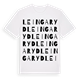 White t-shirt med Leingaryd ordlek t-shirt