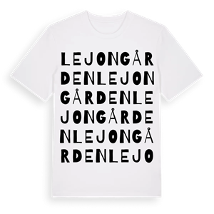 Lejongården ordlek t-shirt – ekologisk bomull t-shirt från Pinshirt
