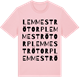 Pink Cotton t-shirt med Lemmeströtorp ordlek t-shirt