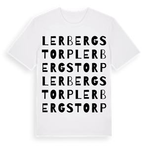 Lerbergstorp ordlek t-shirt – ekologisk bomull t-shirt från Pinshirt