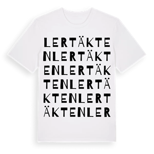 Lertäkten ordlek t-shirt – ekologisk bomull t-shirt från Pinshirt