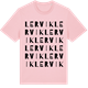 Pink Cotton t-shirt med Lervik ordlek t-shirt