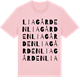 Pink Cotton t-shirt med Liagården ordlek t-shirt